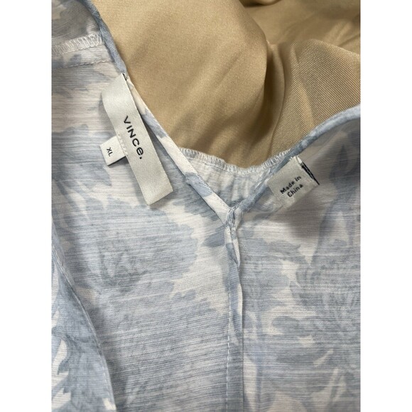 VINCE Dahlia Floral Motif Back Cutout Maxi Dress Sz XL New W/O Tag - Picture 12 of 13